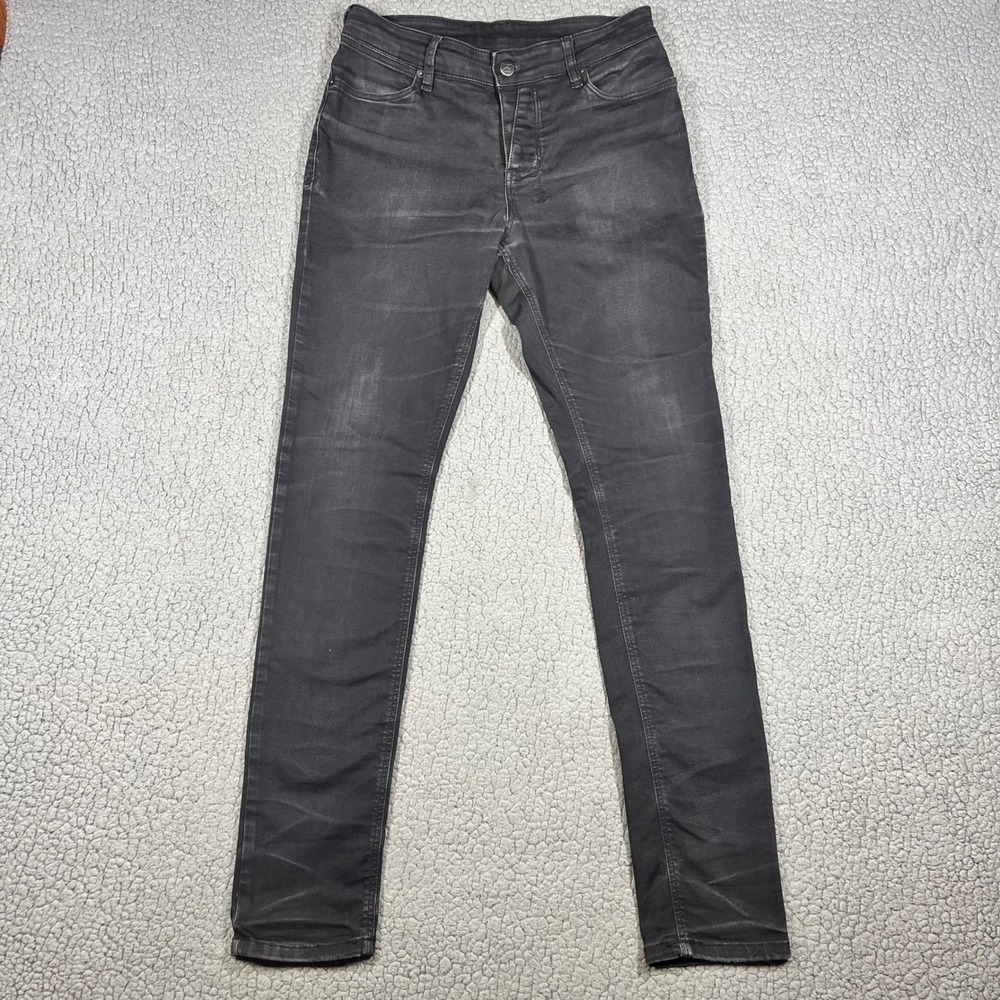 Ksubi Chitch Jeans Faded Black Slim Fit Stretch Mens 30 Button Fly Cross Logo